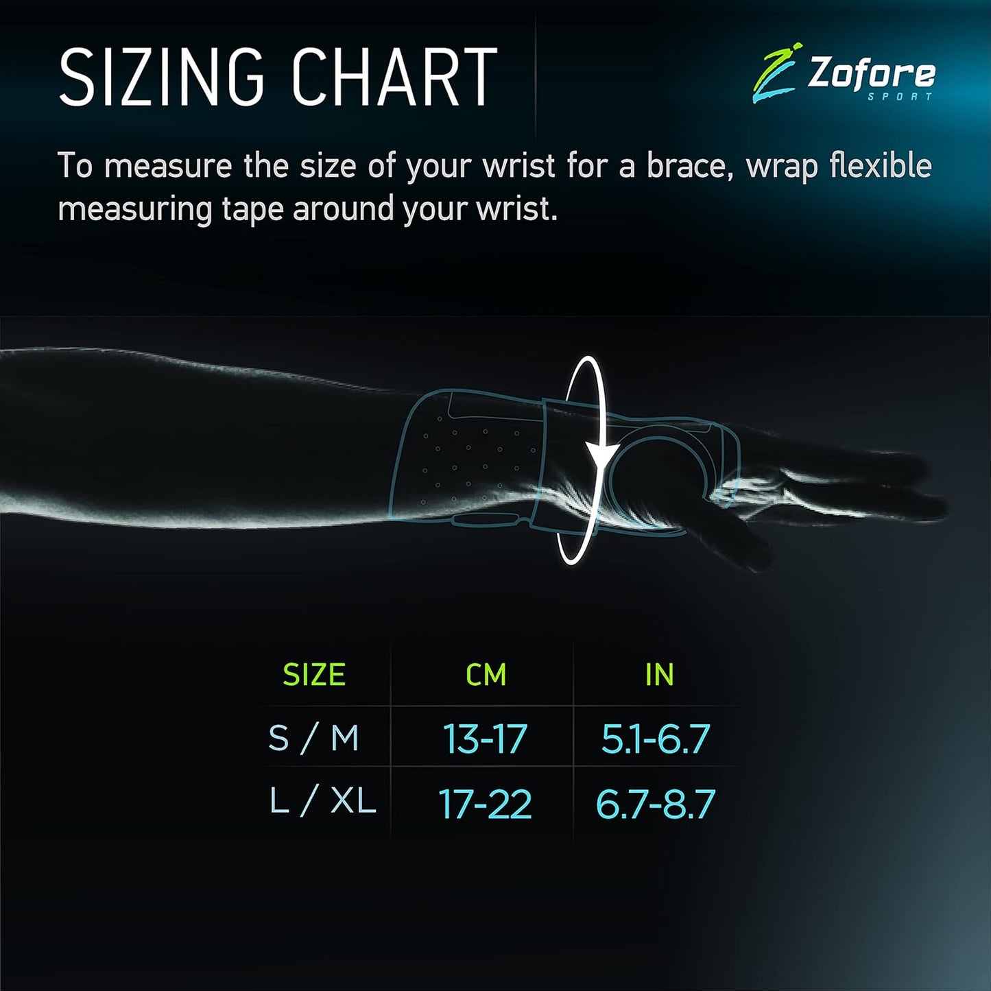 Muñequera ZOFORE SPORT para el túnel carpiano con 2 correas y férula metálica estabilizadora. Alivia el dolor de tendinitis, artritis y túnel carpiano. Reduce el tiempo de recuperación en hombres y mujeres. Izquierda (L/XL).