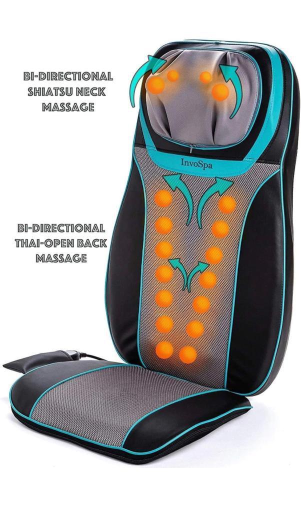 Shiatsu Back and Neck Massager with Heat – Full Body Massage Chair Pad