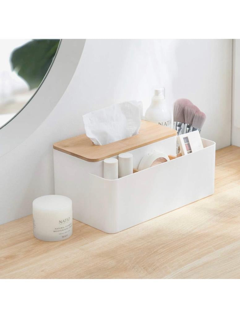 Dispensador de pañuelos faciales rectangular multifunción para comedor, cocina, dormitorio, tocador y decoración del hogar.