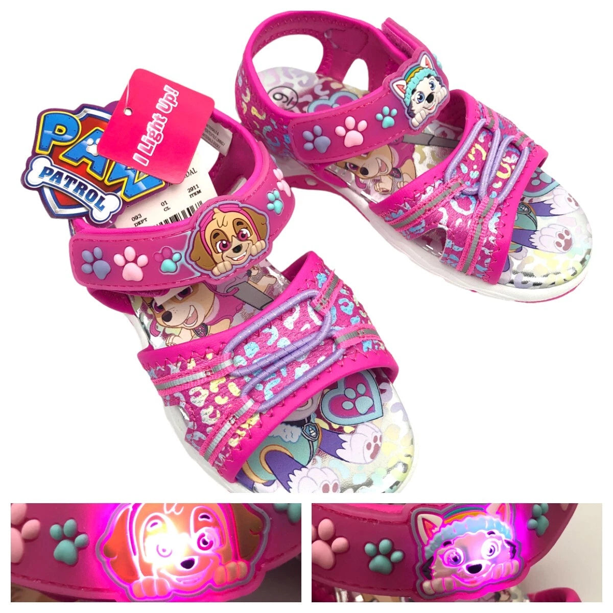 Nickelodeon Girls' Paw Patrol Light-Up Sandals