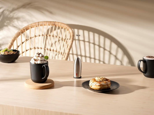 Bodum Schiuma Electric Milk Frother – Stainless Steel Handheld Foam Maker