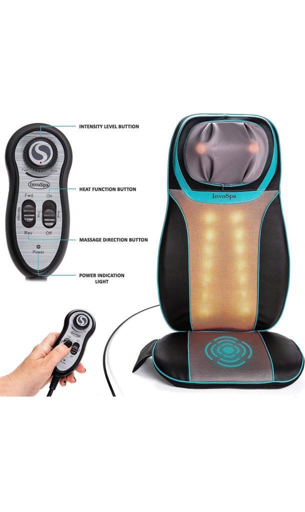 Shiatsu Back and Neck Massager with Heat – Full Body Massage Chair Pad