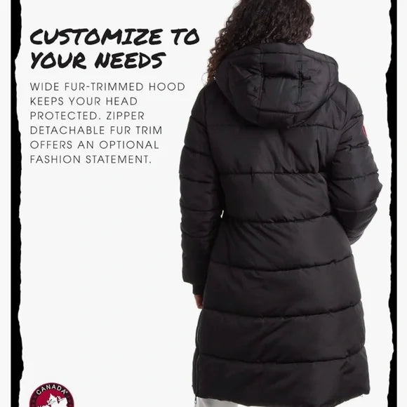 Canada Weather Gear Women's Long-Length Winter Puffer Parka