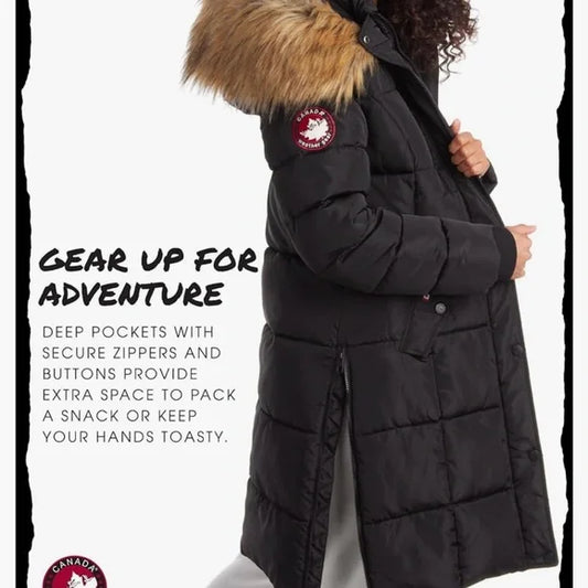 Canada Weather Gear Women's Long-Length Winter Puffer Parka