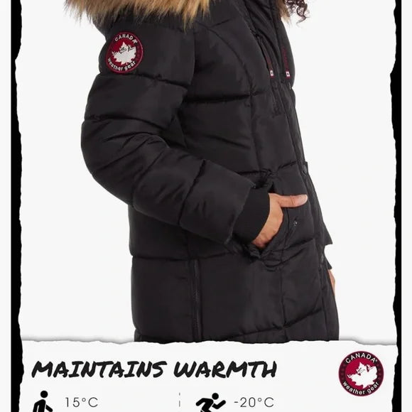 Canada Weather Gear Women's Long-Length Winter Puffer Parka